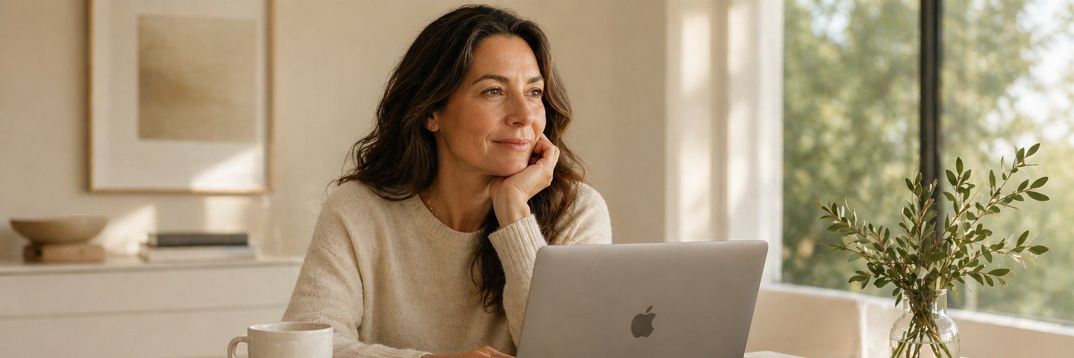 Woman feeling balanced and well