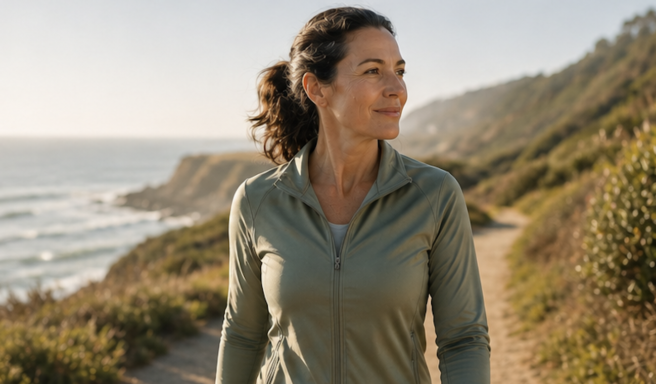 Woman feeling well and confident